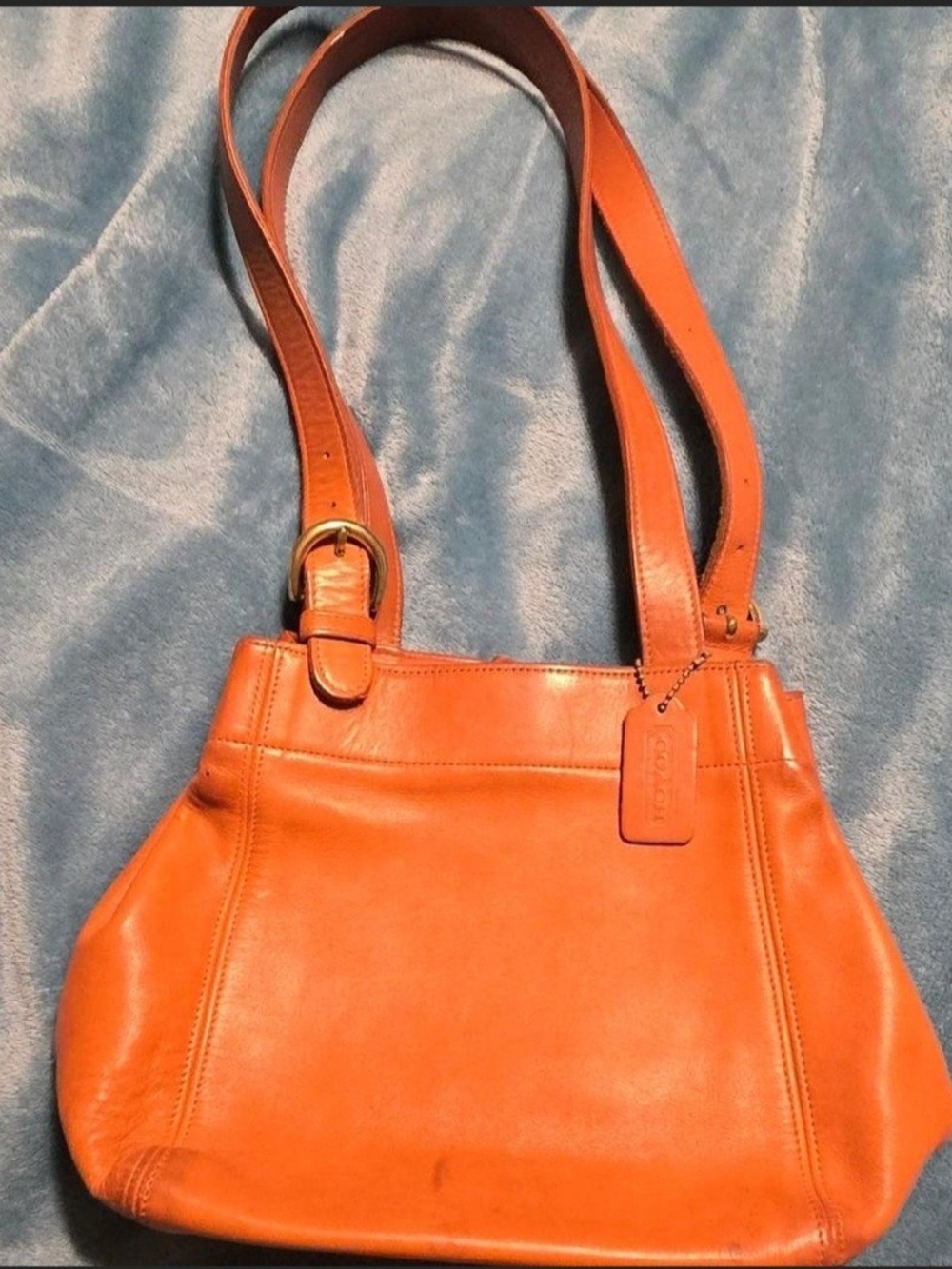 Coach Orange Leather Shoulder Bag